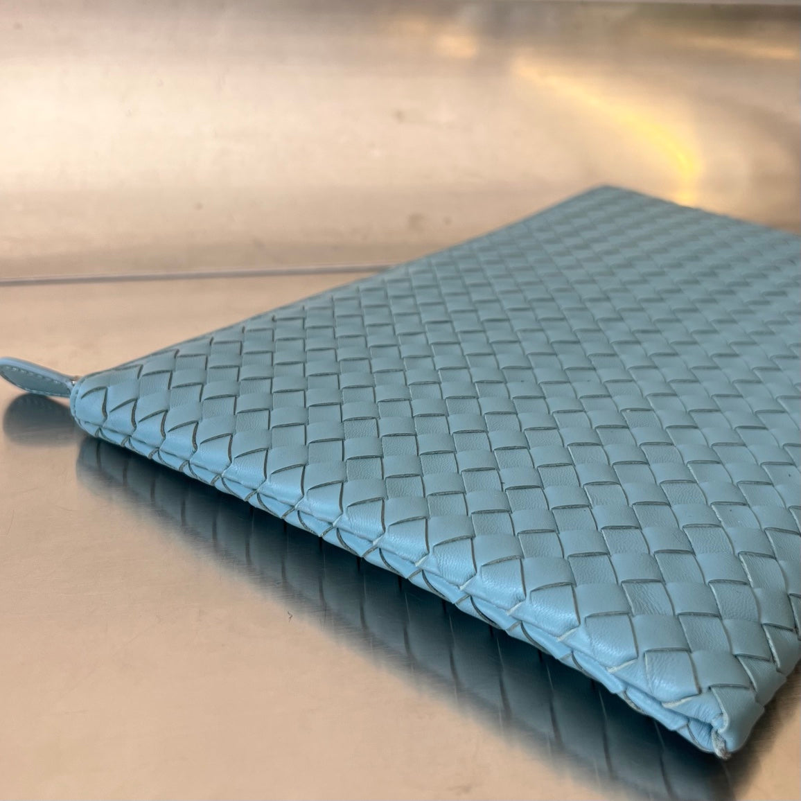 INTRECCIATO 30 EN CUIR D'AGNEAU BLEU CIEL
