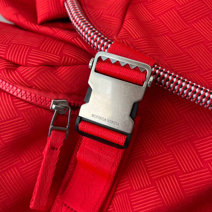 SAC À DOS ALTO 42 EN TISSU JACQUARD ROUGE CERISE