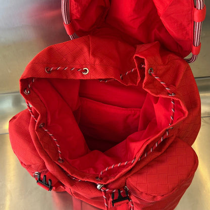 SAC À DOS ALTO 42 EN TISSU JACQUARD ROUGE CERISE