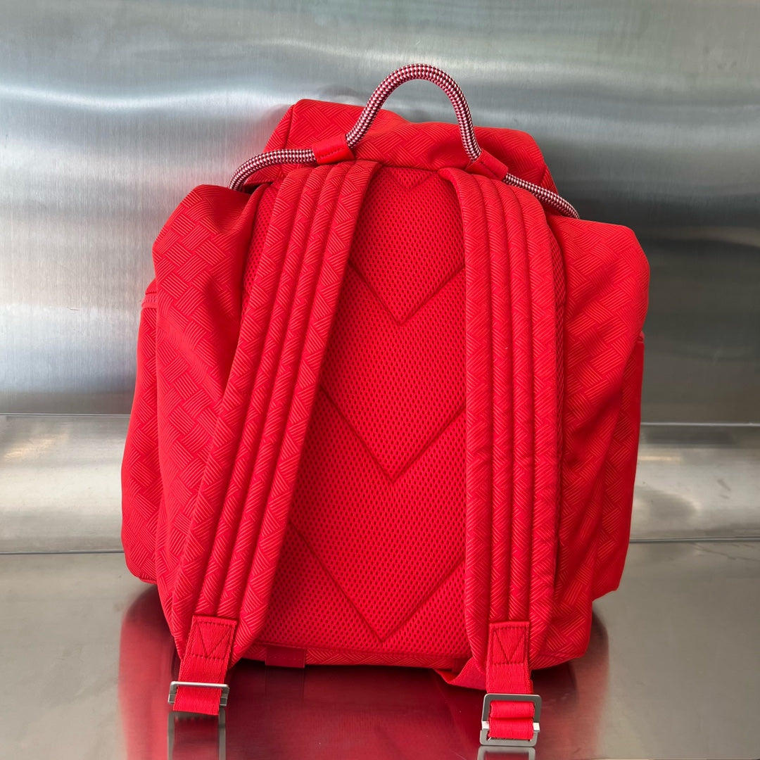 SAC À DOS ALTO 42 EN TISSU JACQUARD ROUGE CERISE