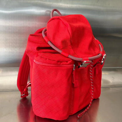 SAC À DOS ALTO 42 EN TISSU JACQUARD ROUGE CERISE