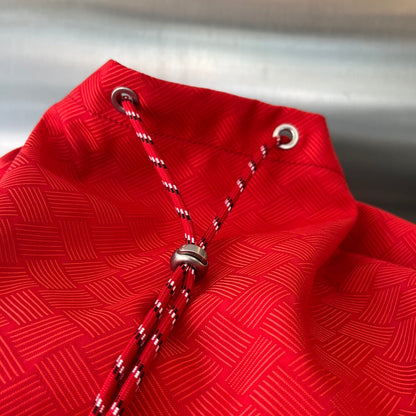 SAC À DOS ALTO 42 EN TISSU JACQUARD ROUGE CERISE