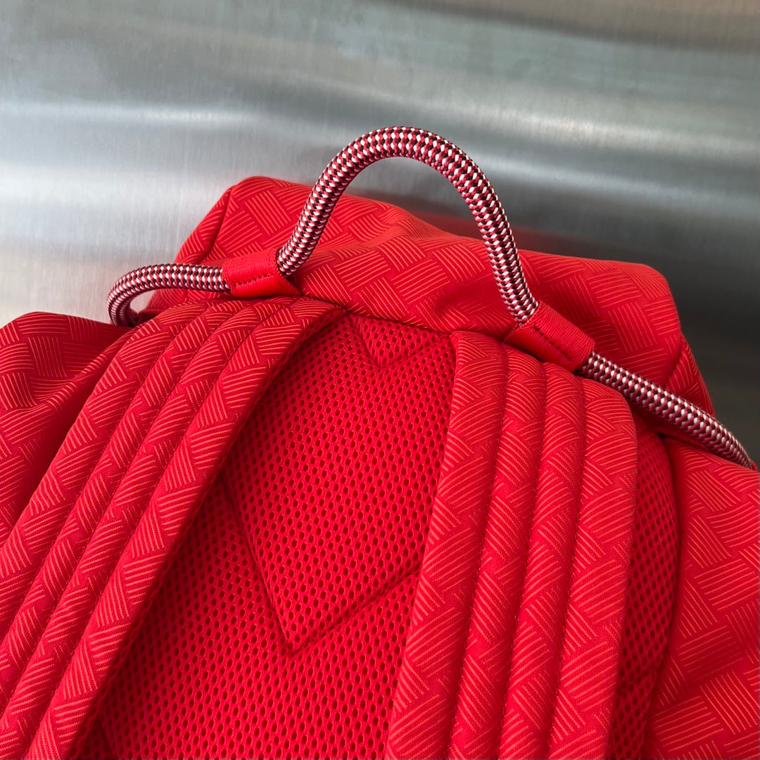SAC À DOS ALTO 42 EN TISSU JACQUARD ROUGE CERISE