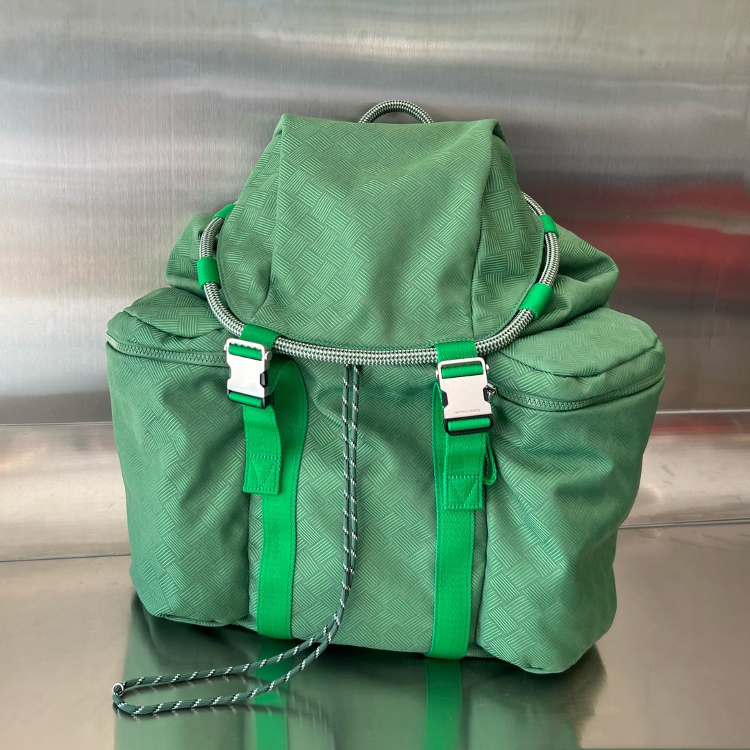 SAC À DOS ALTO 42 EN TISSU JACQUARD VERT FROID