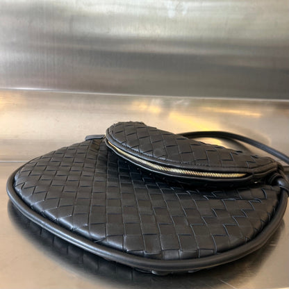 SAC À MAIN GEMELLI TAILLE MOYENNE EN CUIR D'AGNEAU NOIR