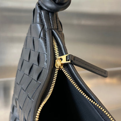 SAC À MAIN GEMELLI TAILLE MOYENNE EN CUIR D'AGNEAU NOIR