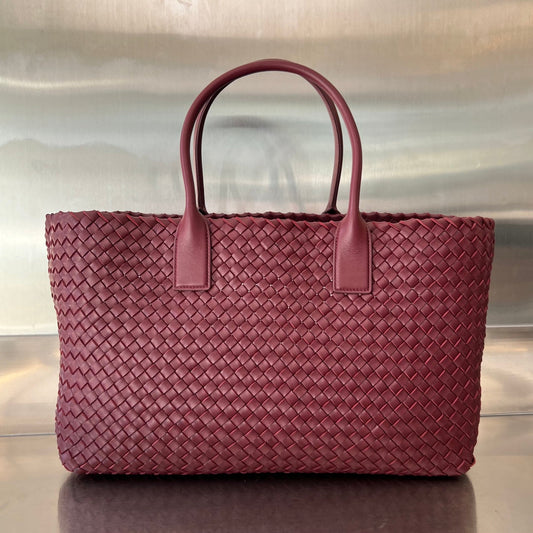GRAND CABAS 51 EN AGNEAU ROUGE BOURGOGNE
