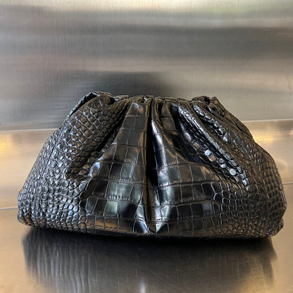 Pochette Classique 40cm Cuir de Veau Noir