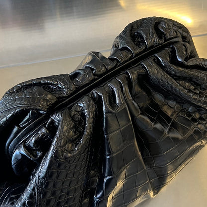 Pochette Classique 40cm Cuir de Veau Noir