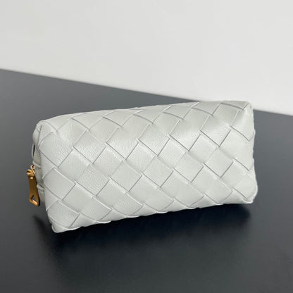 SAC INTRECCIATO 16 EN AGNEAU BLANC