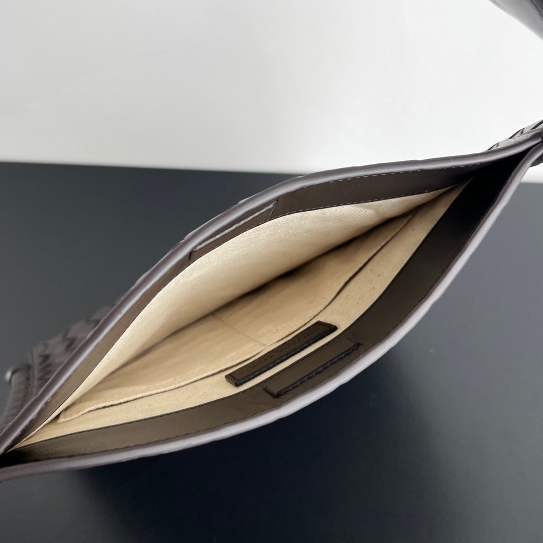 GRANDE BOUCLE PLATE 35 EN CUIR DE VEAU NOIR