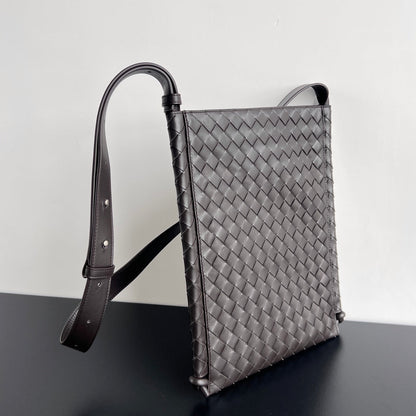 GRANDE BOUCLE PLATE 35 EN CUIR DE VEAU NOIR