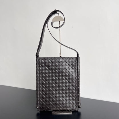 GRANDE BOUCLE PLATE 35 EN CUIR DE VEAU NOIR