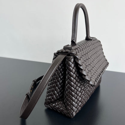 SAC BANDOULIÈRE PATTI 26 EN AGNEAU CHOCOLAT