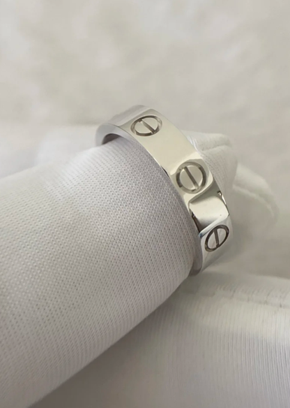[Shinejoy]LOVE RING 4MM 1 DIAMOND SILVER