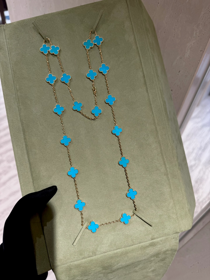 [Shinejoy]CLOVER 20 MOTIFS TURQUOISE GOLD