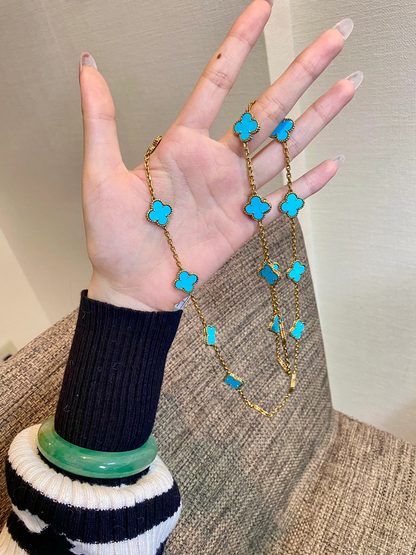 [Shinejoy]CLOVER 20 MOTIFS TURQUOISE GOLD
