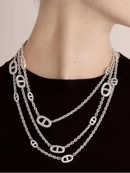 [Shinejoy]Classic Silver Sweater Chain