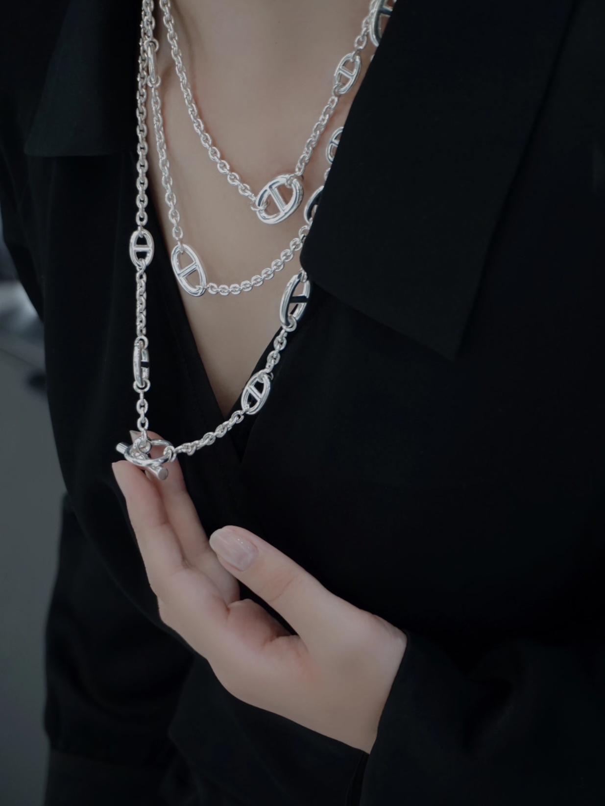 [Shinejoy]Classic Silver Sweater Chain