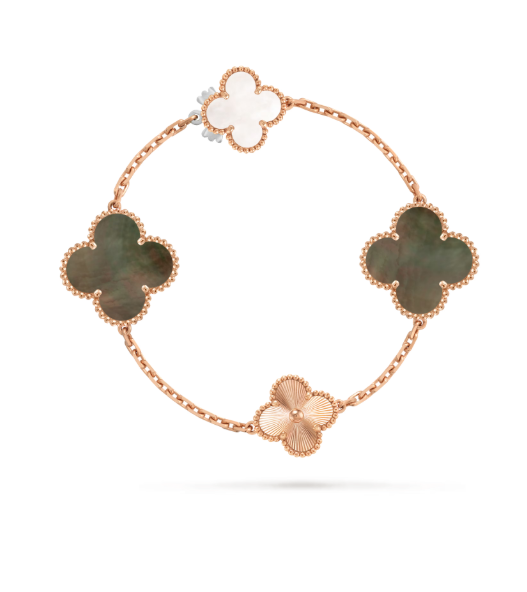 [Shinejoy]DETACHABLE CLOVER 15(11+4) FLOWER SILVER NECKLACE SET