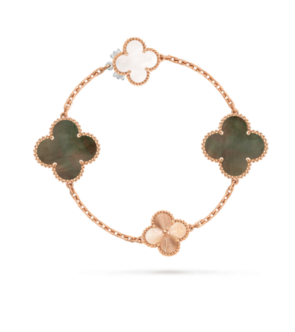 [Shinejoy]DETACHABLE CLOVER 15(11+4) FLOWER SILVER NECKLACE SET