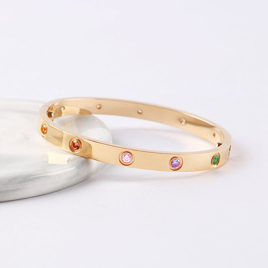 [Shinejoy]2026 NEW 6.1MM COLORED GEMSTONE BRACELET