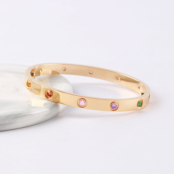 [Shinejoy]2026 NEW 6.1MM COLORED GEMSTONE BRACELET