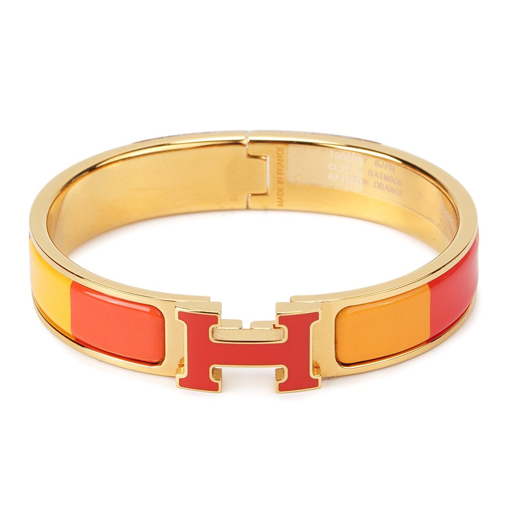 [Shinejoy]H BRACELET ORANGE RAINBOW CERAMIC