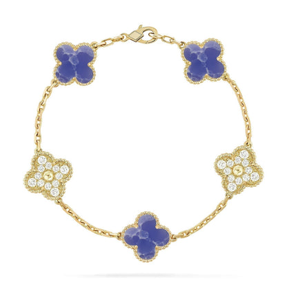 [Shinejoy]CLOVER 5 MOTIF BLUE VEINS BRACELET COLLECTION