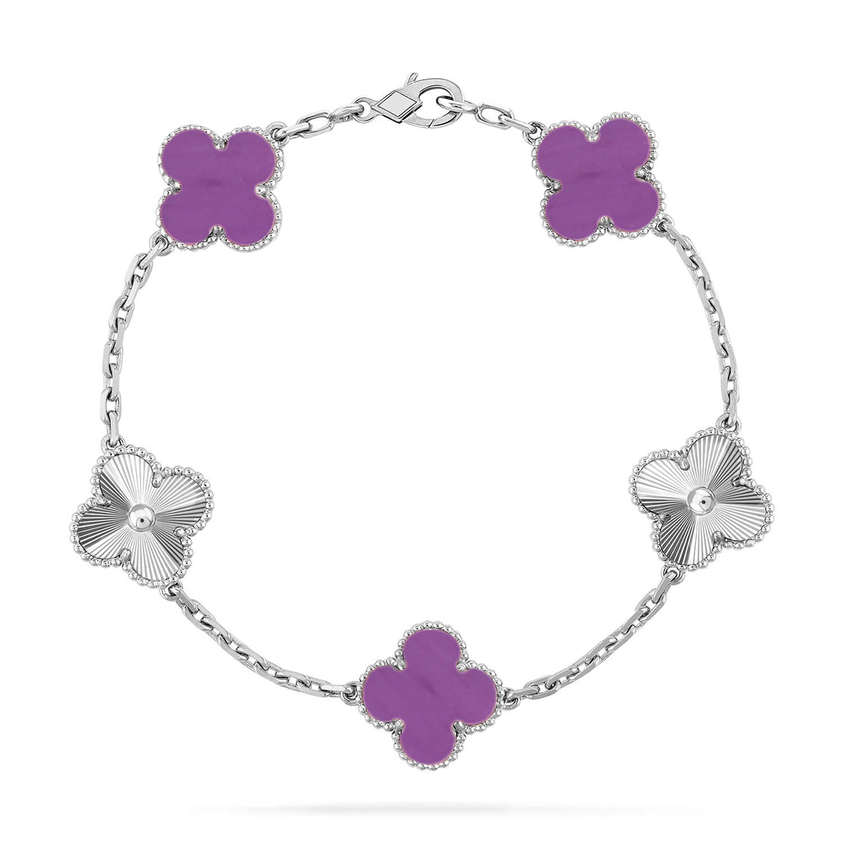 [Shinejoy] CLOVER 5 MOTIF VIOLET BRACELET COLLECTION
