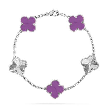 [Shinejoy] CLOVER 5 MOTIF VIOLET BRACELET COLLECTION