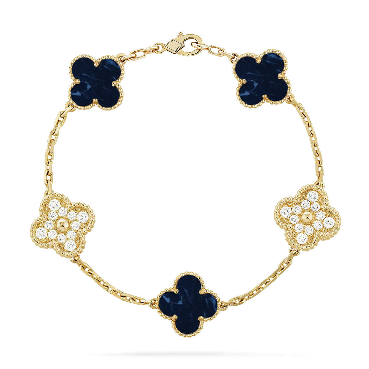 [Shinejoy]CLOVER 5 MOTIF PIETERSITE BRACELET COLLECTION