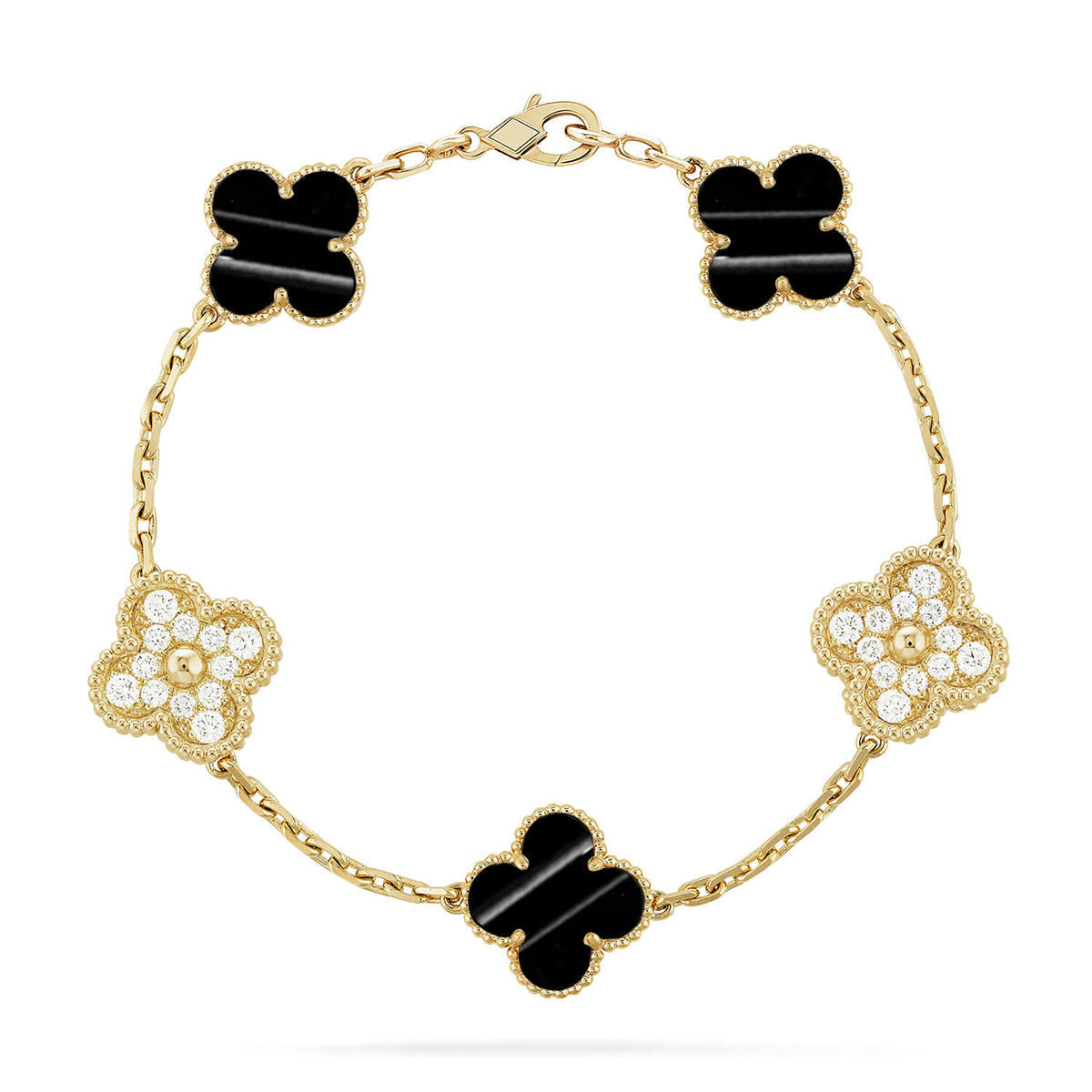 [Shinejoy] CLOVER 5 MOTIF PULSAR STONE BRACELET COLLECTION