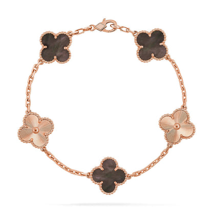 [Shinejoy] CLOVER 5 MOTIF GRAY MOP BRACELET COLLECTION