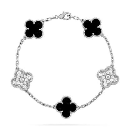 [Shinejoy] CLOVER 5 MOTIF ONYXS BRACELET COLLECTION
