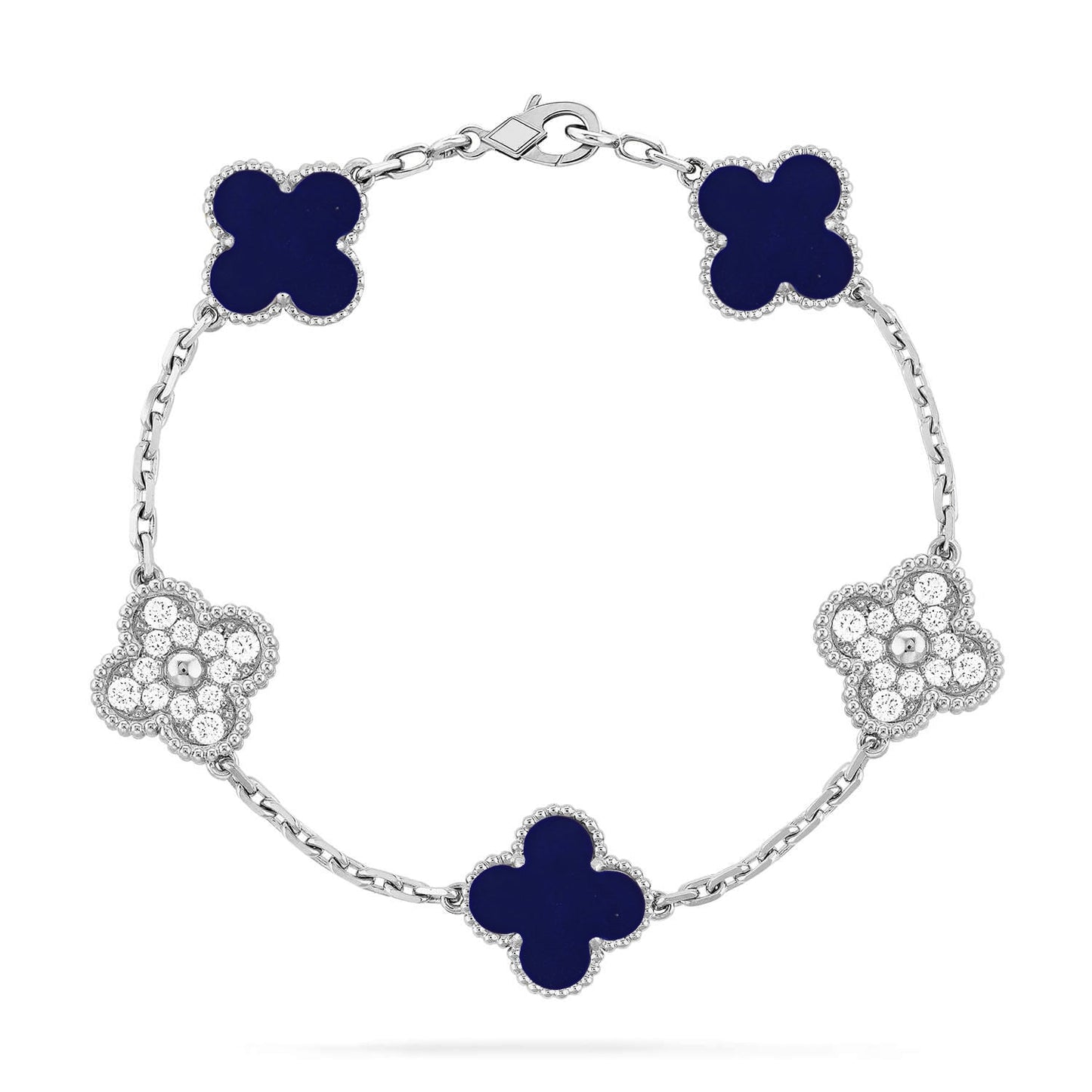 [Shinejoy]CLOVER 5 MOTIF LAPIS LAZULI BRACELET COLLECTION