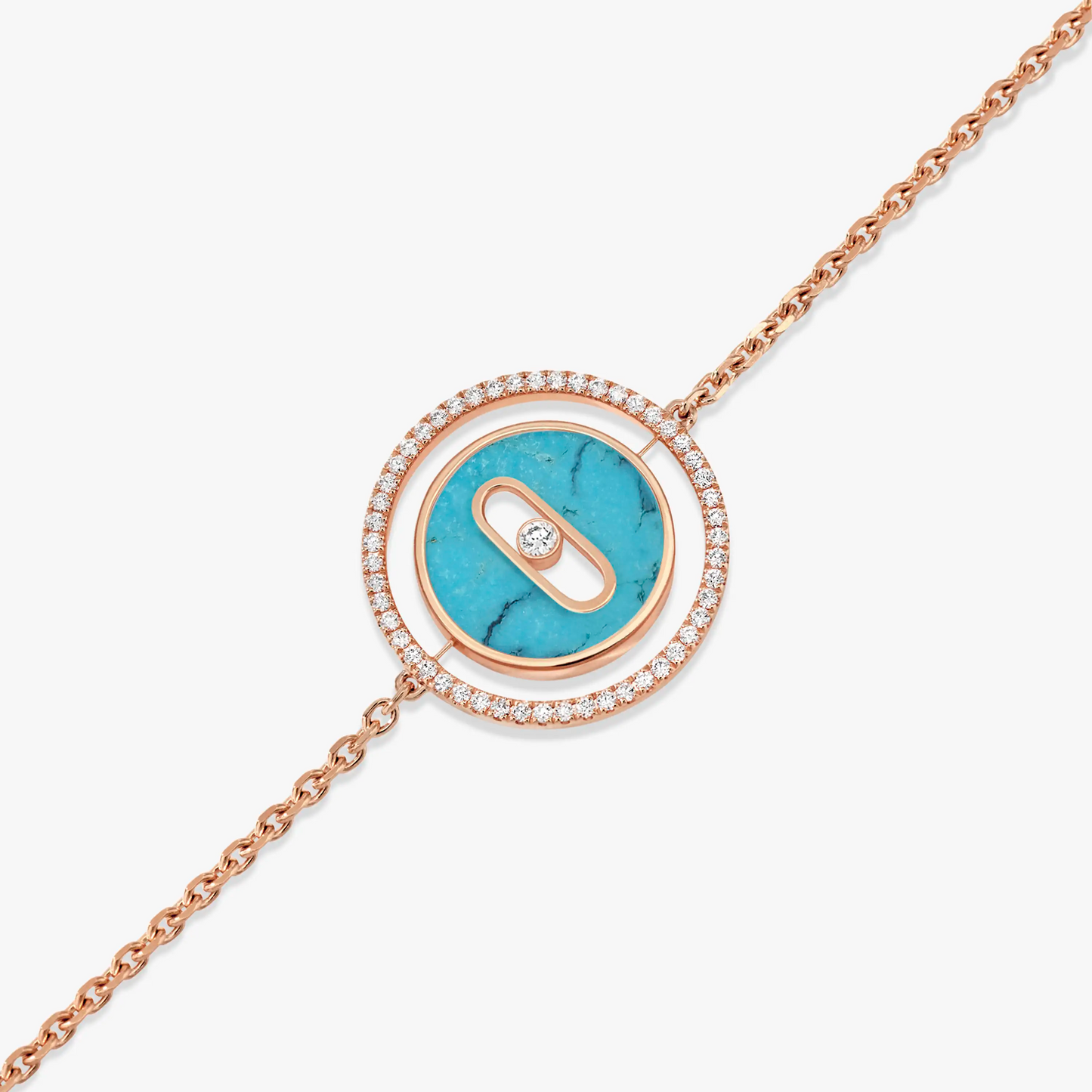 [Shinejoy]Demo MOVE TURQUOISE PINK GOLD DIAMOND BRACELET