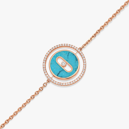 [Shinejoy]Demo MOVE TURQUOISE PINK GOLD DIAMOND BRACELET