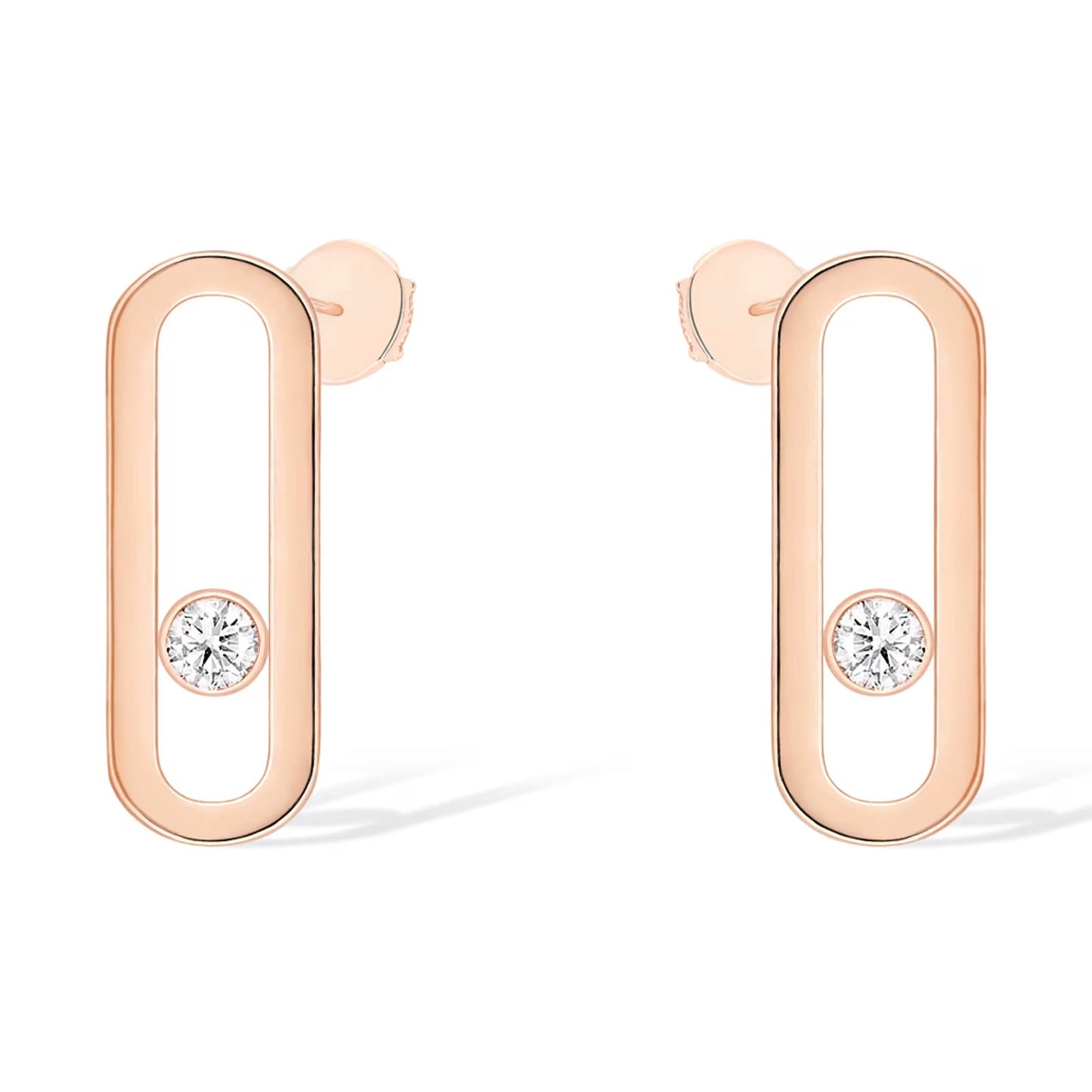 [Shinejoy]MOVE UNO SMALL 1 DIAMOND EARRINGS