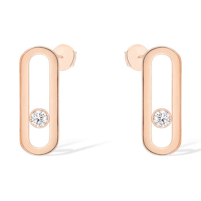 [Shinejoy]MOVE UNO SMALL 1 DIAMOND EARRINGS