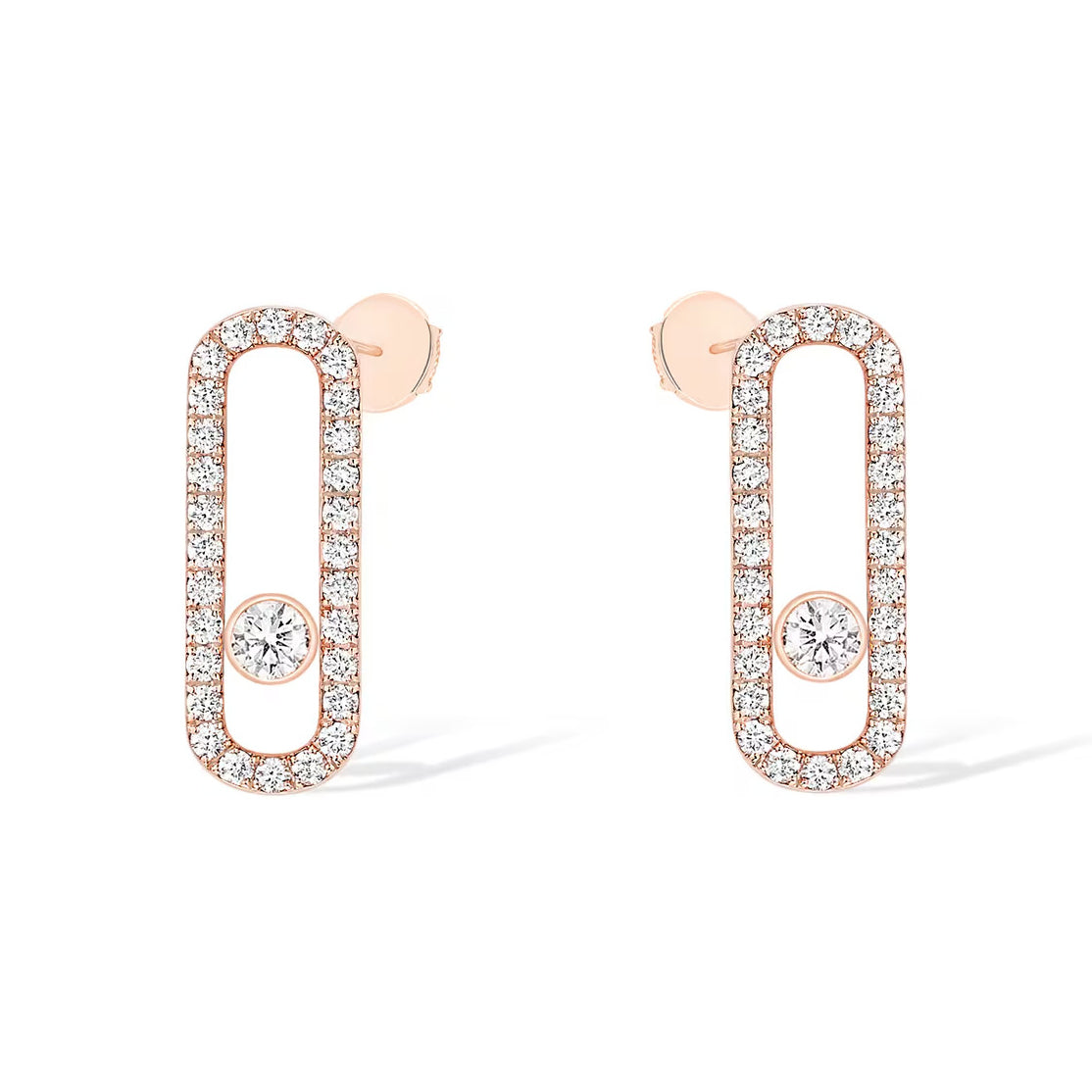 [Shinejoy]MOVE UNO STUD DIAMOND PAVED EARRINGS