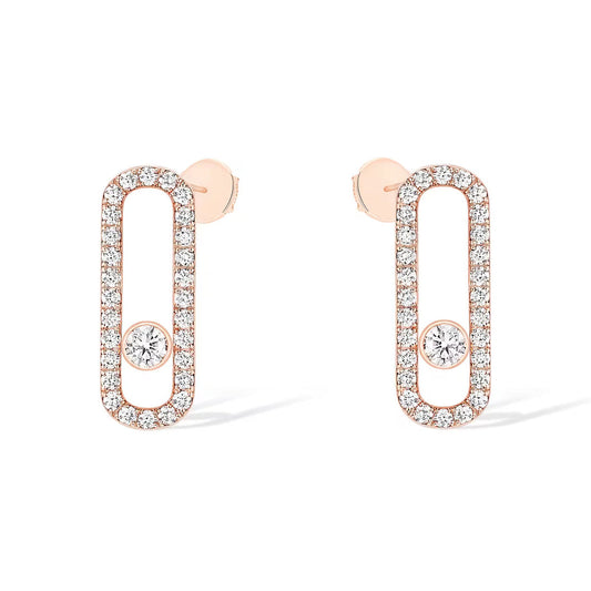 [Shinejoy]MOVE UNO STUD DIAMOND PAVED EARRINGS