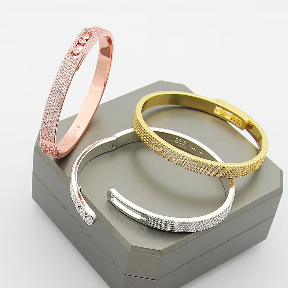[Shinejoy]Move Noa Full Pavé Diamond Bangle Bracelet