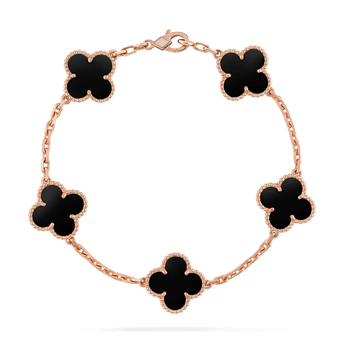 [Shinejoy] CLOVER 5 MOTIF ONYXS BRACELET COLLECTION