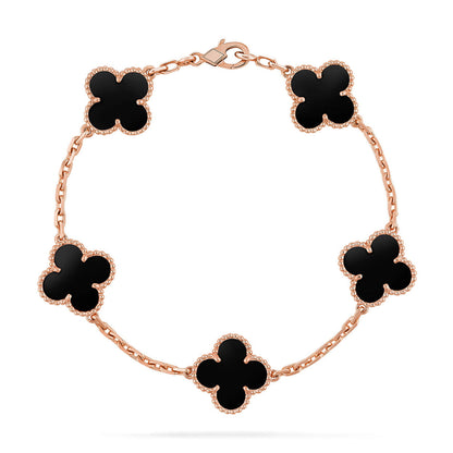 [Shinejoy] CLOVER 5 MOTIF ONYXS BRACELET COLLECTION