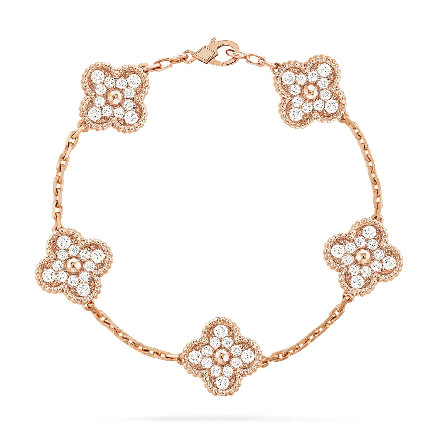 [Shinejoy] CLOVER 5 MOTIF FULL DIAMOND BRACELET COLLECTION
