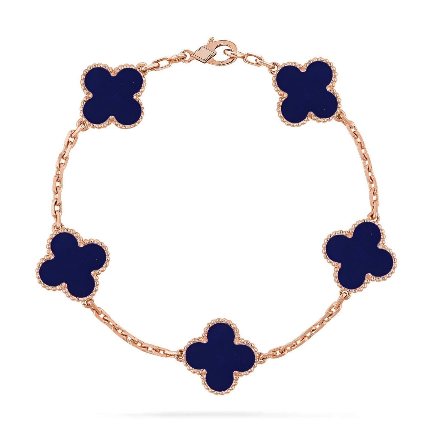 [Shinejoy]CLOVER 5 MOTIF LAPIS LAZULI BRACELET COLLECTION
