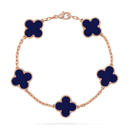 [Shinejoy]CLOVER 5 MOTIF LAPIS LAZULI BRACELET COLLECTION