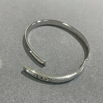 [Shinejoy]Move Noa Rose Gold Pavé Diamond Bangle Bracelet