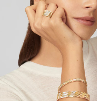 [Shinejoy]Five-row diamond ring